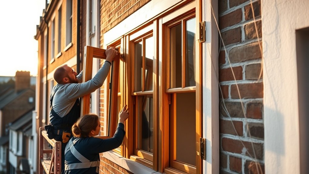 Wooden Window Installation Feltham